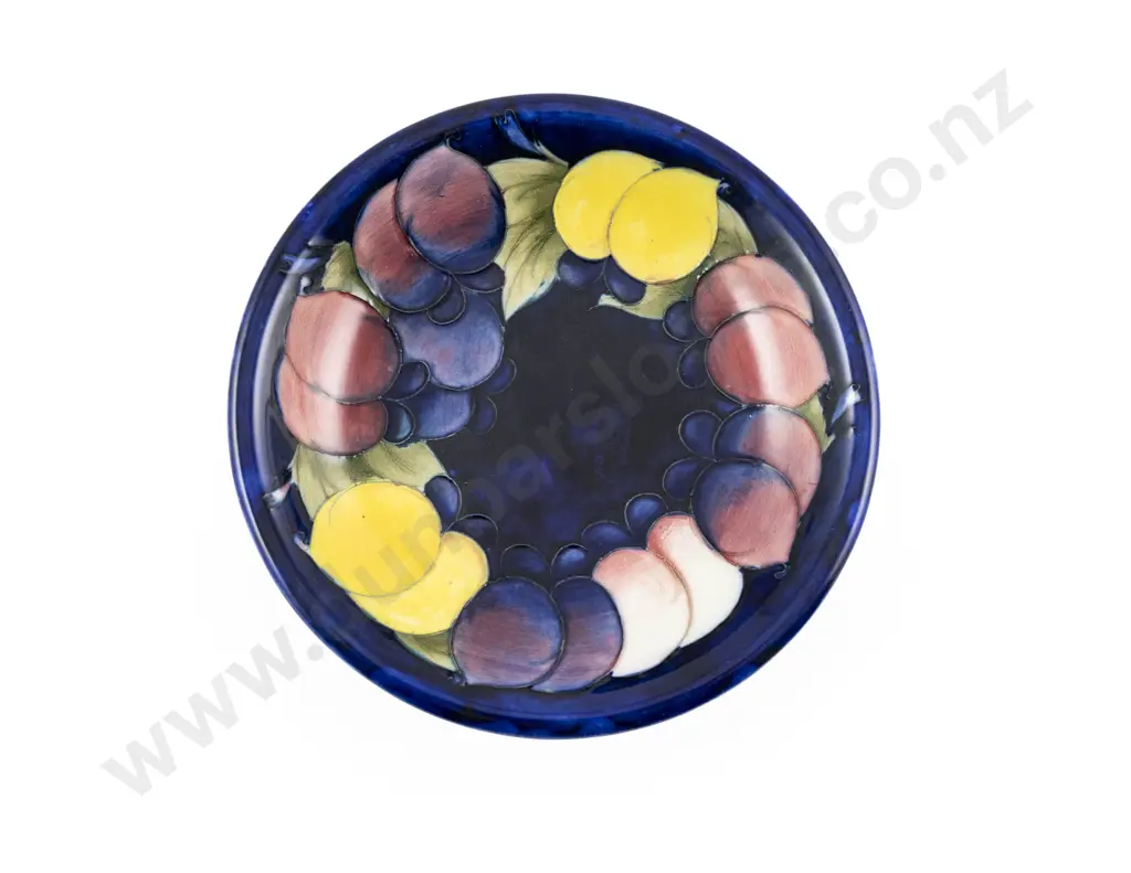 Walter Moorcroft Plum Pattern Shallow Bowl Image 1++