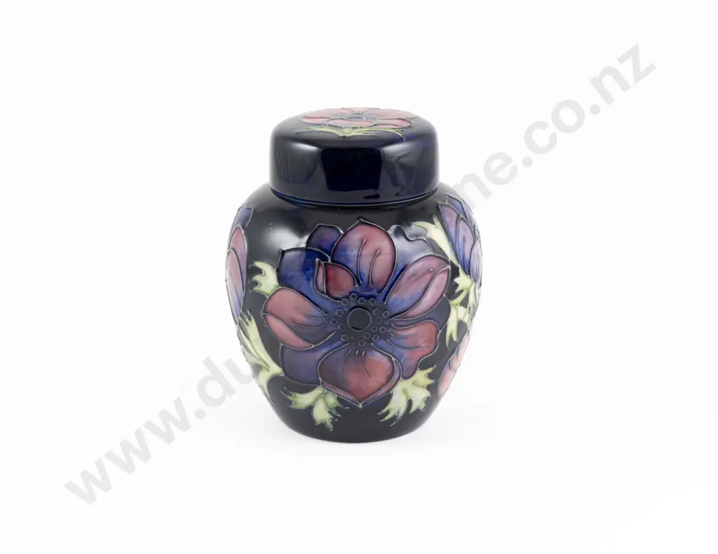 William John Moorcroft Anemones Pattern Ginger Jar & Cover Image 1++