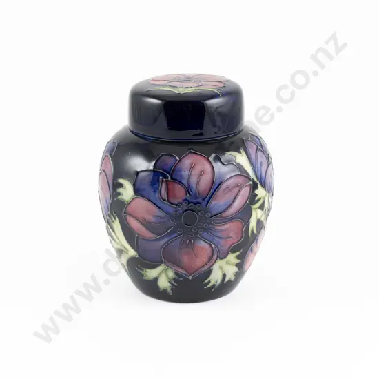 William John Moorcroft Anemones Pattern Ginger Jar & Cover