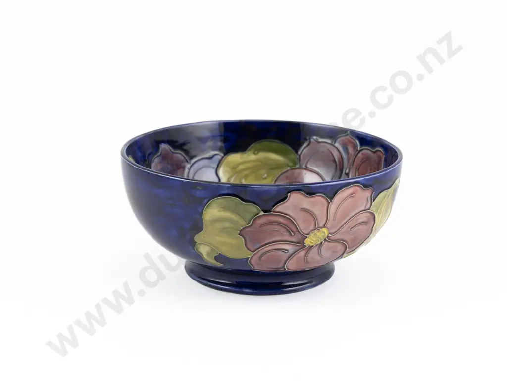 Walter Moorcroft Anemones Pattern Footed Circular Fruit Bowl Image 1++