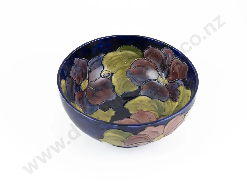 Walter Moorcroft Anemones Pattern Footed Circular Fruit Bowl Image 1++