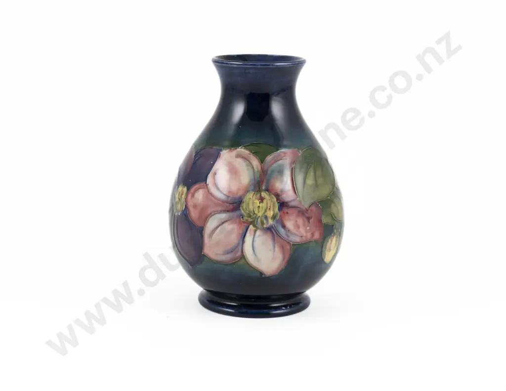 William Moorcroft Clematis Pattern Vase Image 1++