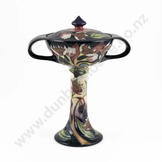 Modern Moorcroft Two Handled Symphony Pattern Bonbonniere Designed By Emma Bossons