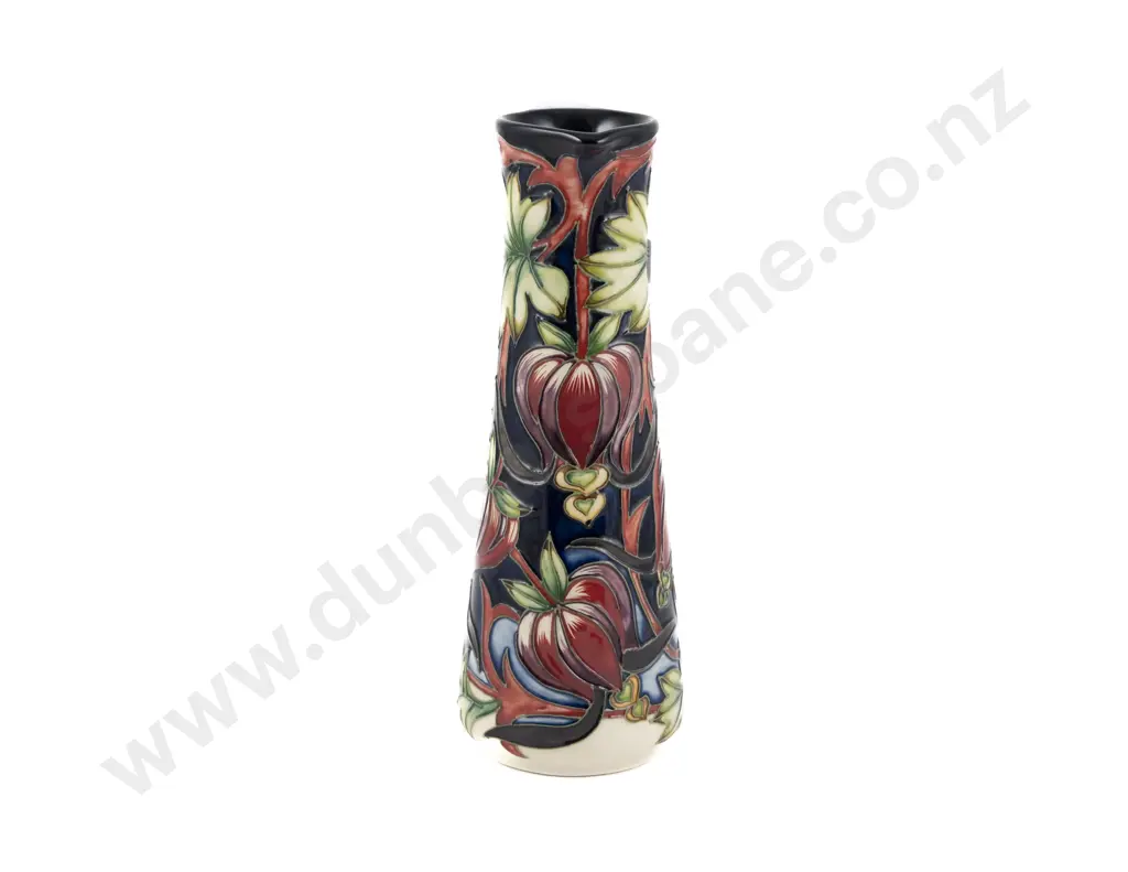 Modern Moorcroft Red Ribbons Pattern Ewer Designed By Shirley Hayes Image 1++
