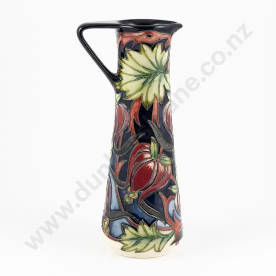 Modern Moorcroft Red Ribbons Pattern Ewer Designed By Shirley Hayes