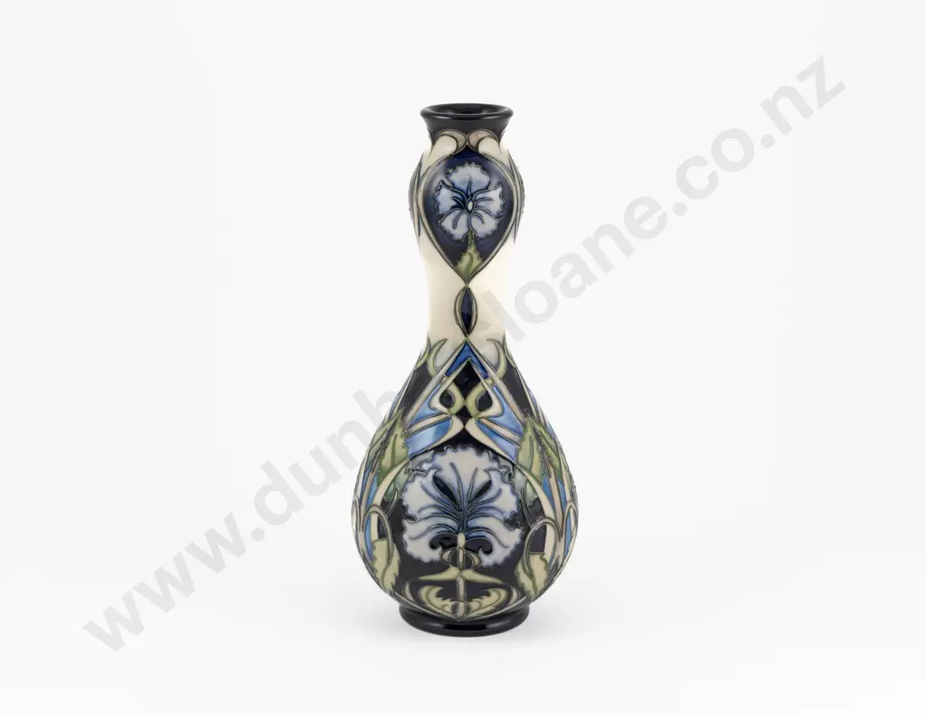 Modern Moorcroft Centaurea Pattern Vase Designed By Rachel Bishop Image 1++