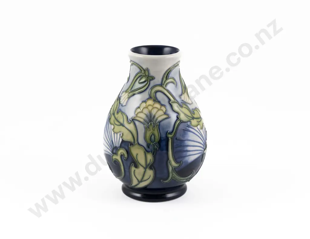 Modern Moorcroft Rough Hawks Vase Designed By Rachel Bishop Image 1++