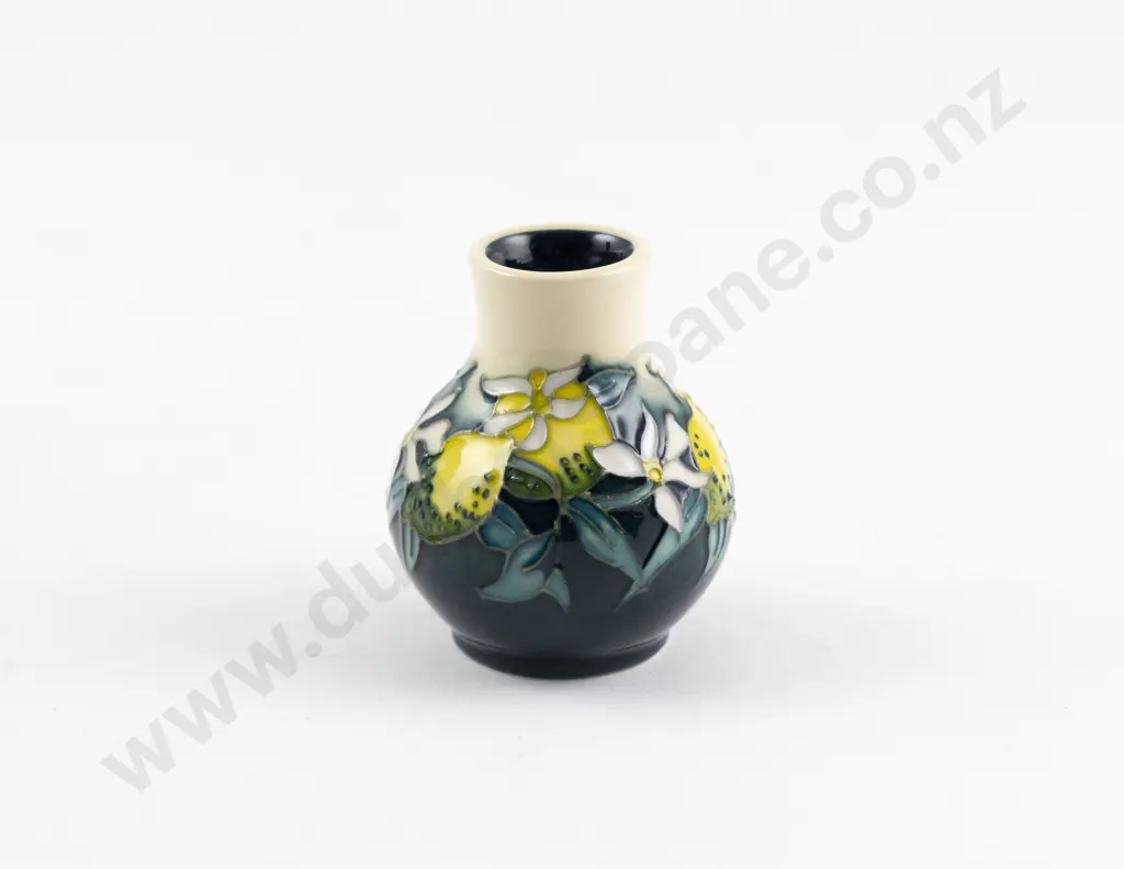 Modern Moorcroft Lemon Tree Pattern Miniature Baluster Vase Image 1++