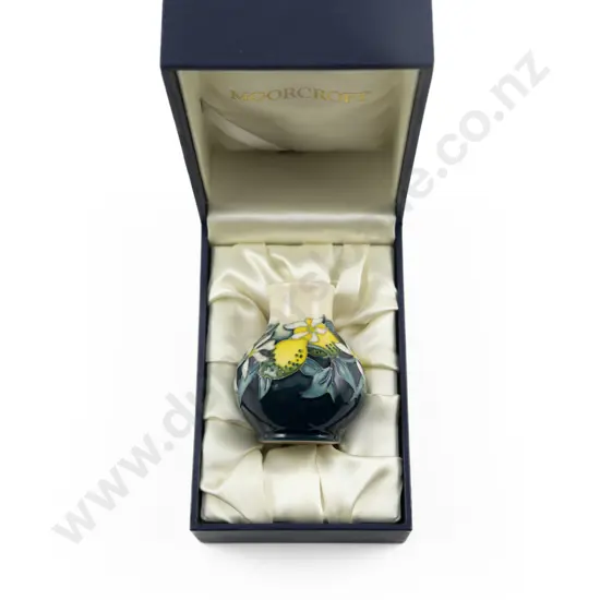 Modern Moorcroft Lemon Tree Pattern Miniature Baluster Vase