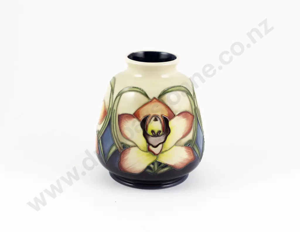 Modern Moorcroft Orchid Pattern Vase Image 1++