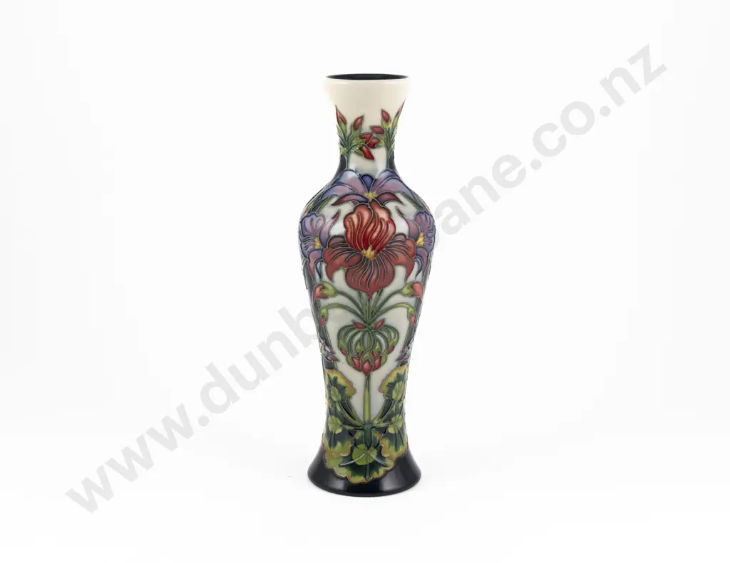 Modern Moorcroft Floral Pattern Vase By Philip Gibson Image 1++