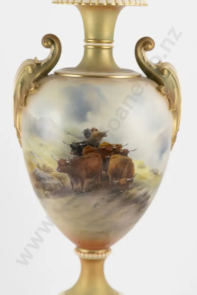 Royal Worcester Hand Painted Vase Image 1++