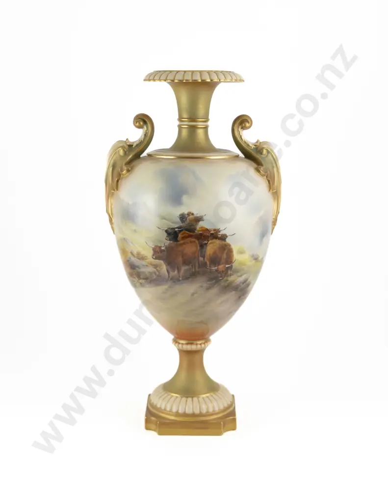 Royal Worcester Hand Painted Vase Image 1++