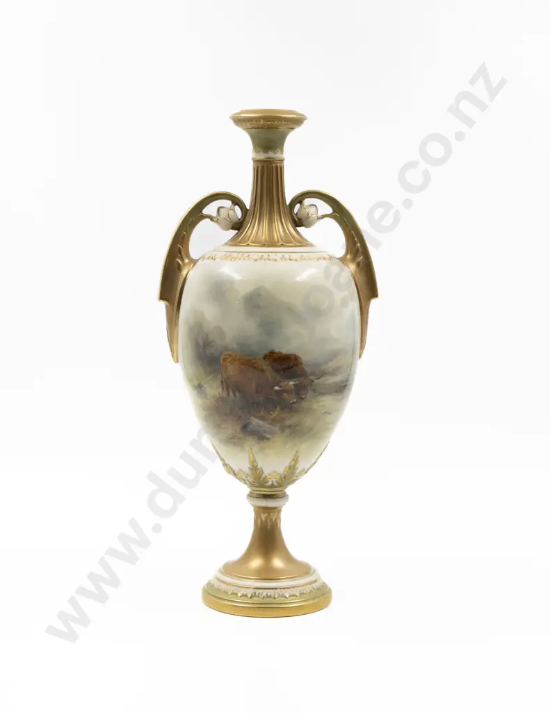 Royal Worcester Hand Painted Vase Image 1++