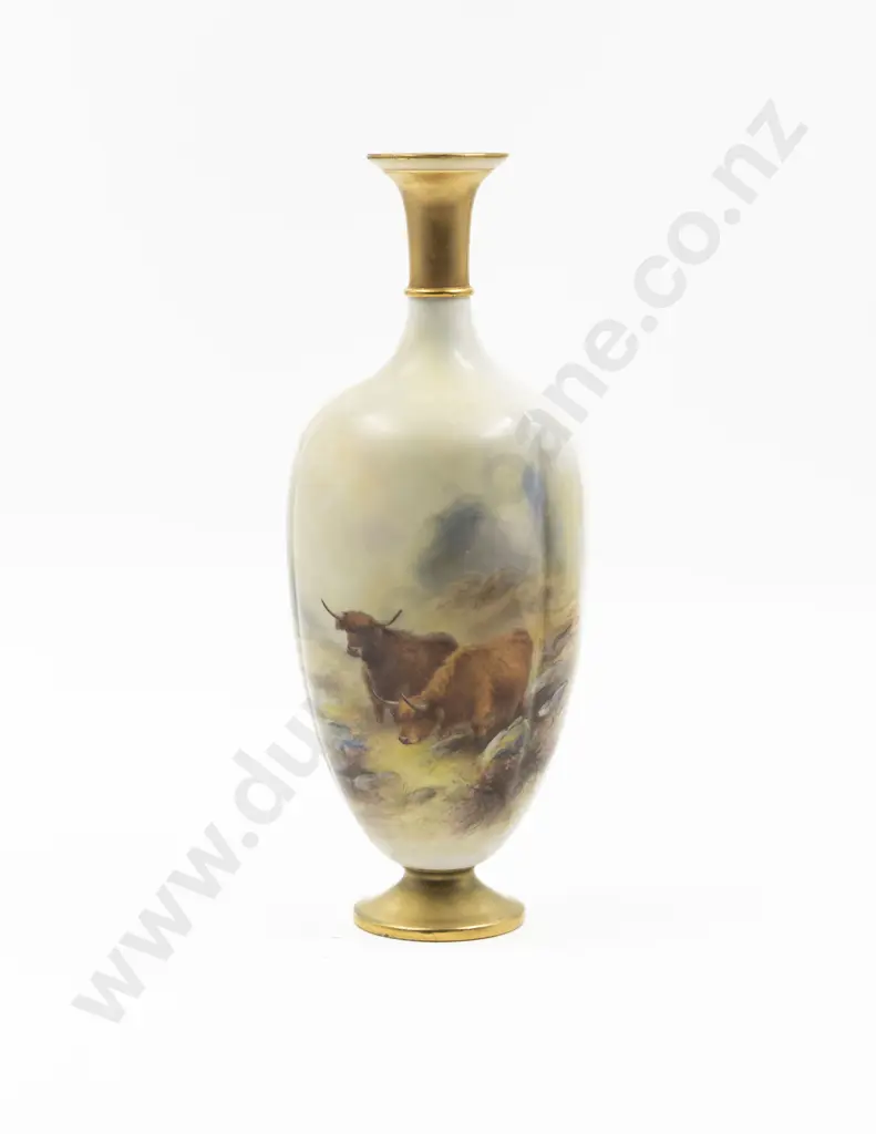 Royal Worcester Hand Painted Vase Image 1++