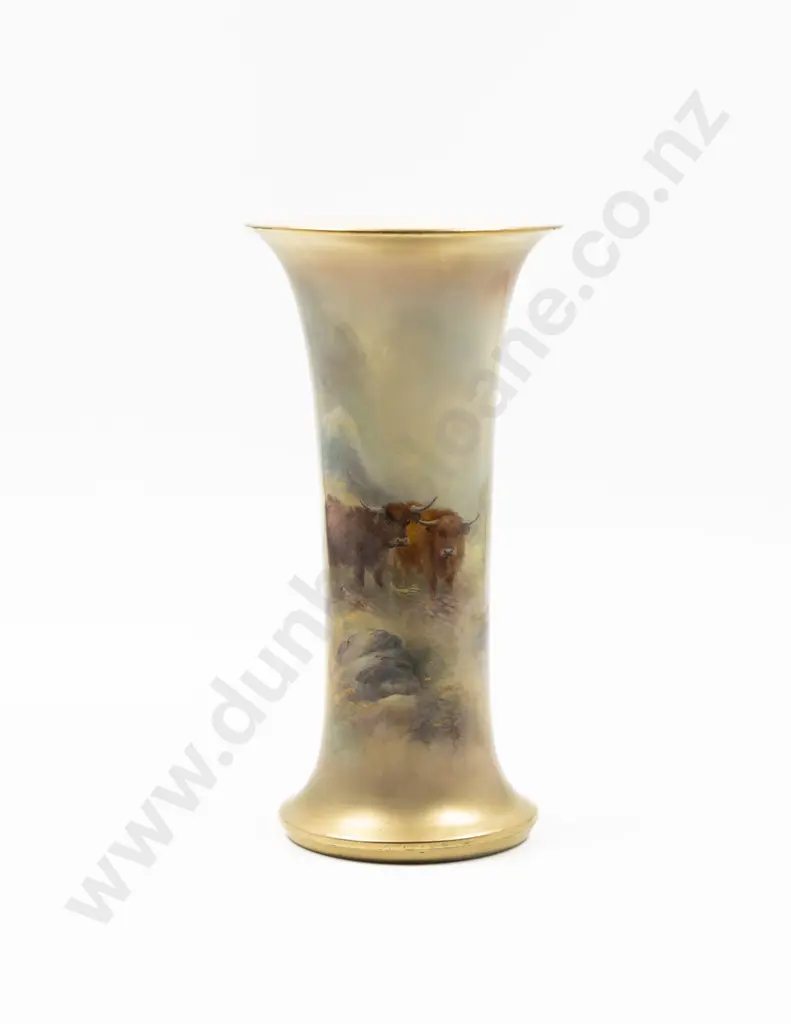 Royal Worcester Hand Painted Vase Image 1++