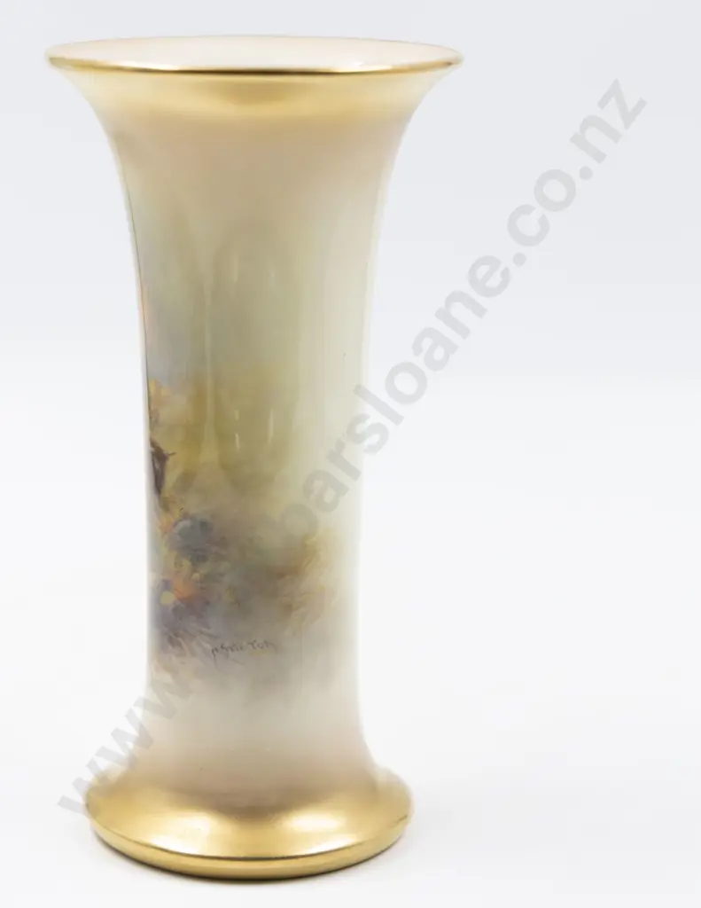 Royal Worcester Hand Painted Vase Image 1++