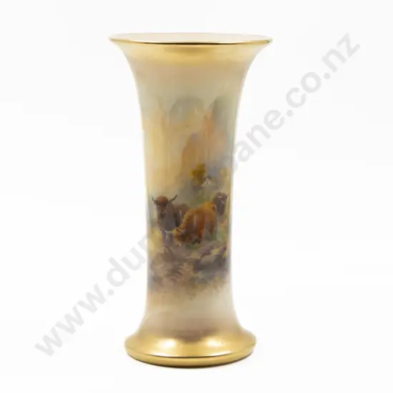 Royal Worcester Hand Painted Vase
