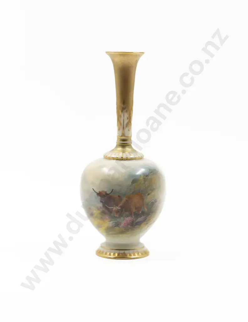Royal Worcester Hand Painted Vase Image 1++