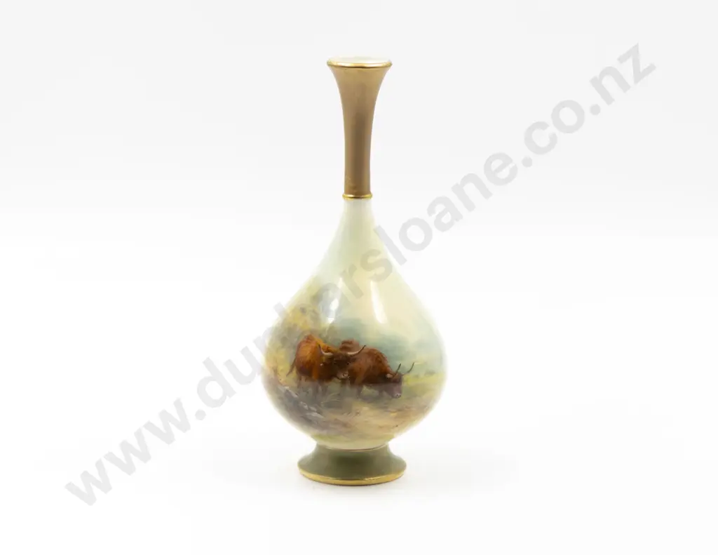 Royal Worcester Hand Painted Vase Image 1++