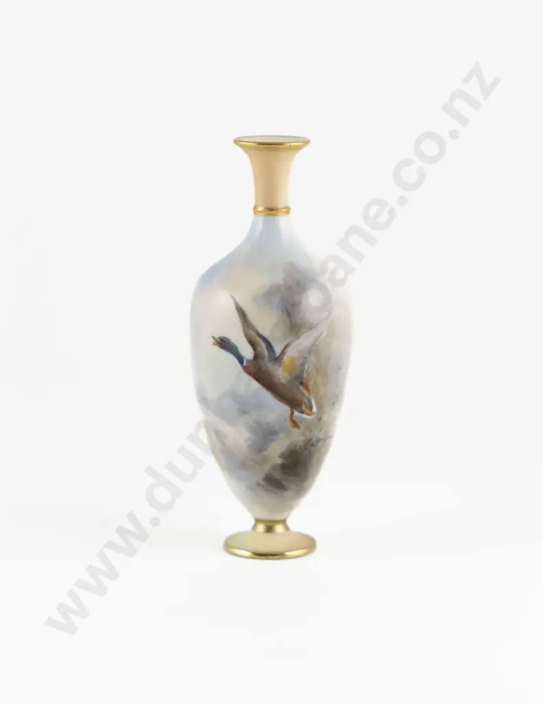 Royal Worcester Hand Painted Vase Image 1++