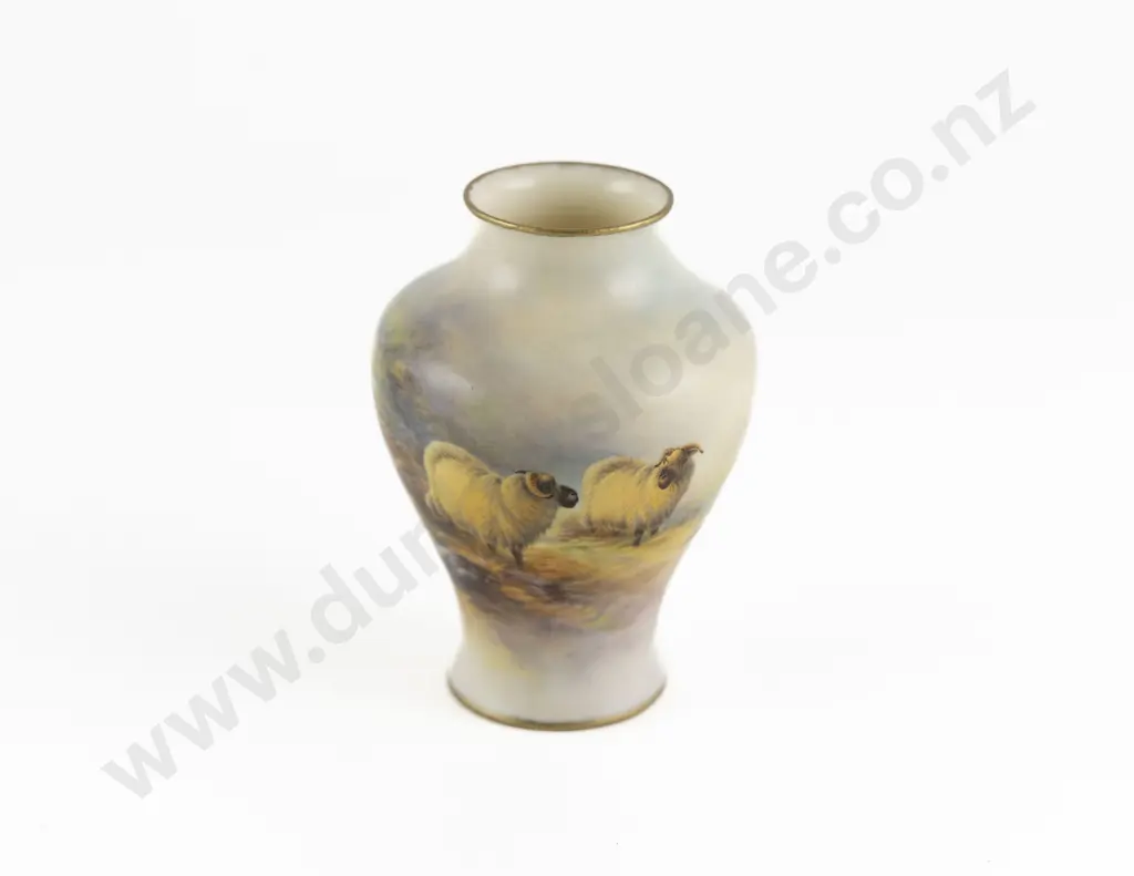 Royal Worcester Hand Painted Vase Image 1++