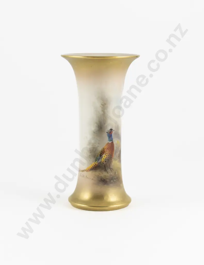 Royal Worcester Hand Painted Vase Image 1++