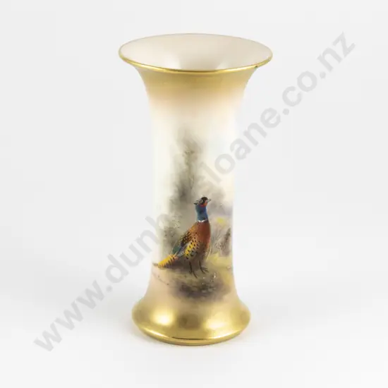 Royal Worcester Hand Painted Vase