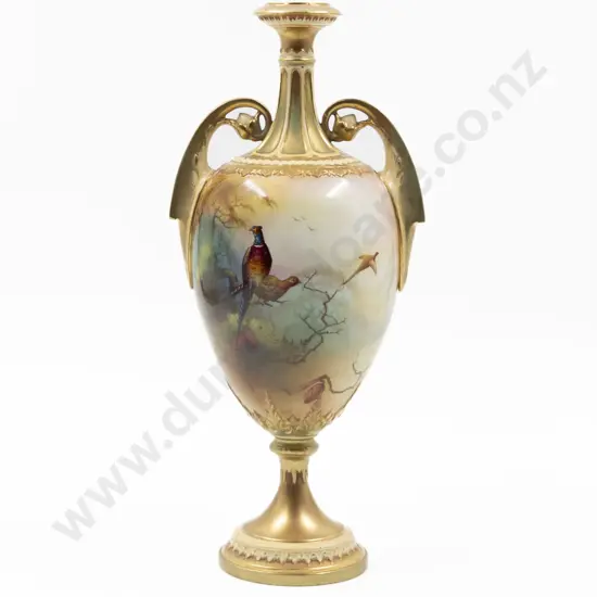 Royal Worcester Hand Painted Vase