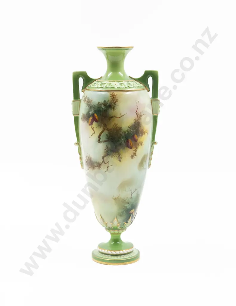 Royal Worcester Hand Painted Vase Image 1++
