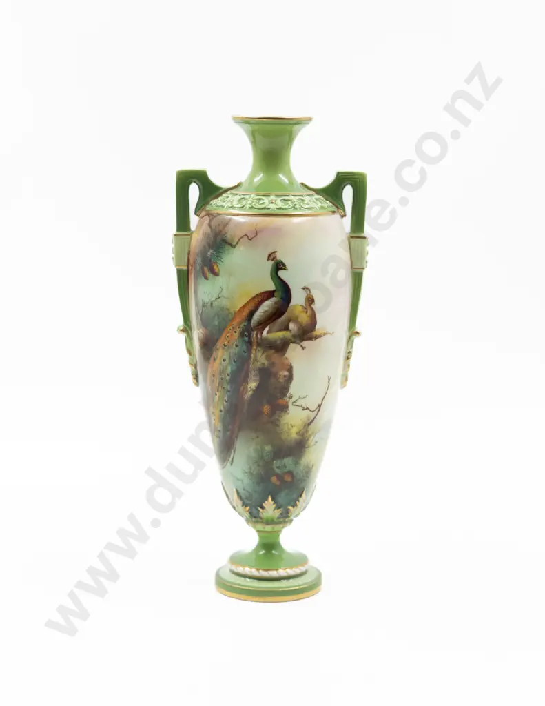 Royal Worcester Hand Painted Vase Image 1++