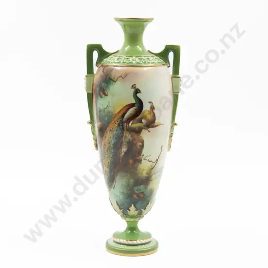 Royal Worcester Hand Painted Vase