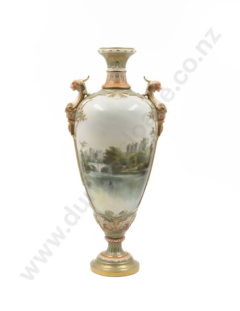 Royal Worcester Hand Painted Vase Image 1++