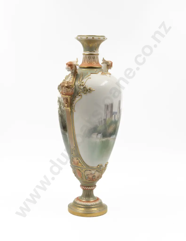 Royal Worcester Hand Painted Vase Image 1++