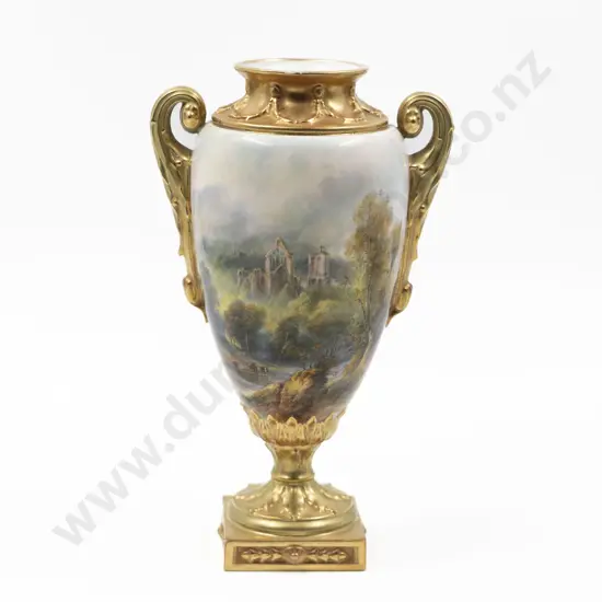 Royal Worcester Hand Painted Vase