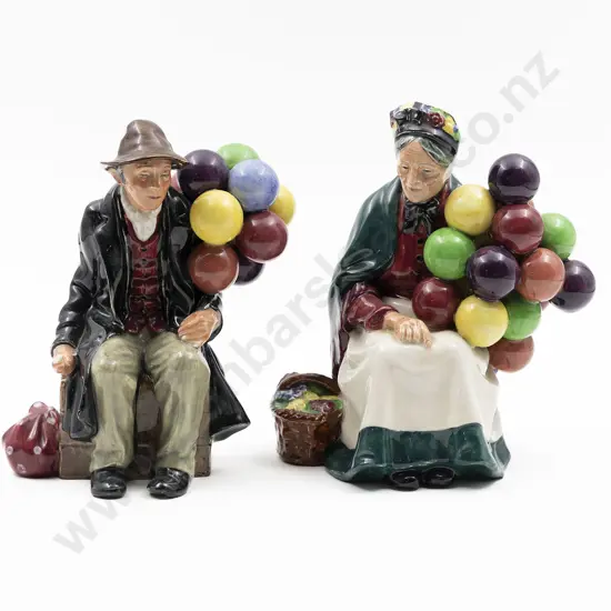 Pair Of Royal Doulton Figures, The Old Balloon Seller & The Balloon Man