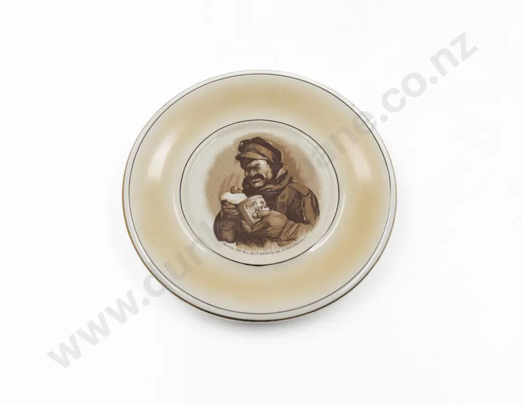 Small Grimwades WWI Bruce Bairnsfather Old Bill Circular Wall Plate Image 1++