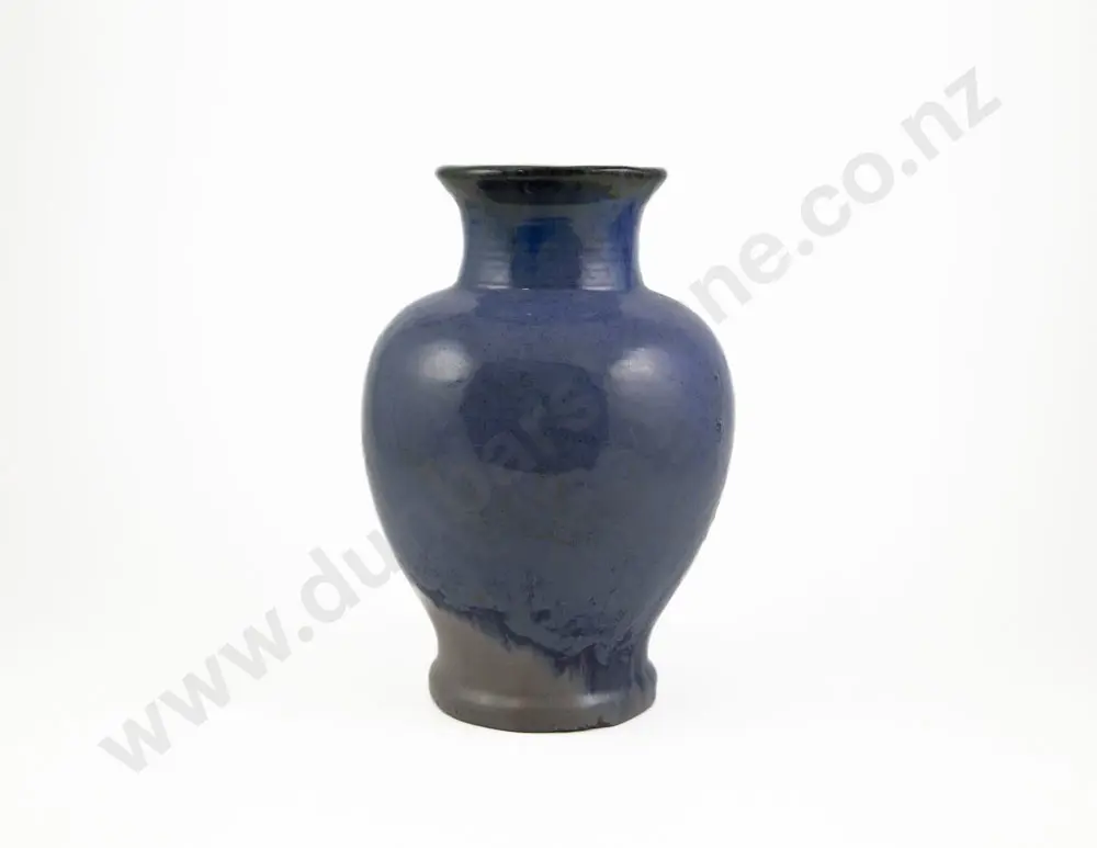 Vintage Fulper American Art Pottery Blue Flambe Vase Image 1++
