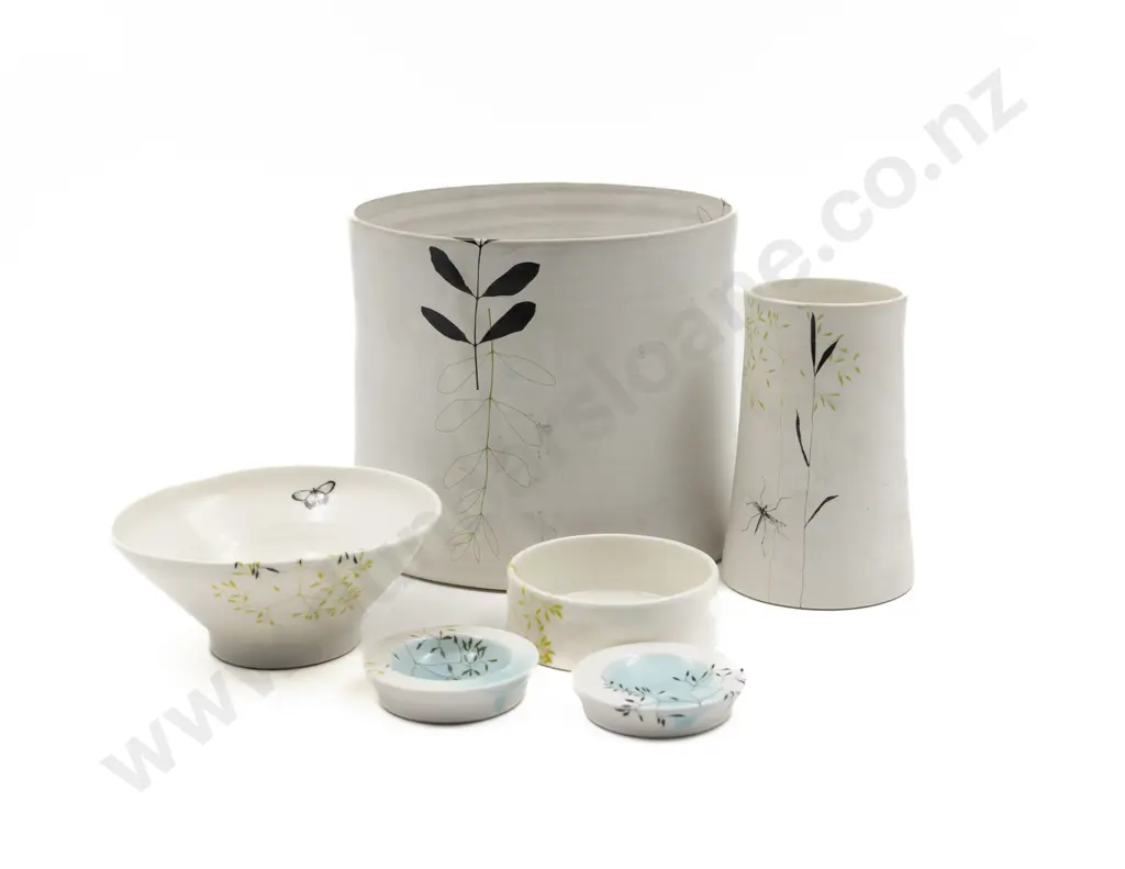 Six Modern Ceramic Pieces By Karin Eriksson Image 1++
