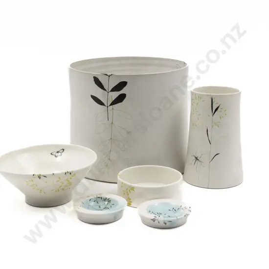 Six Modern Ceramic Pieces By Karin Eriksson