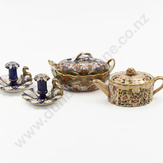 Miniature Davenport Imari Pattern Teapot