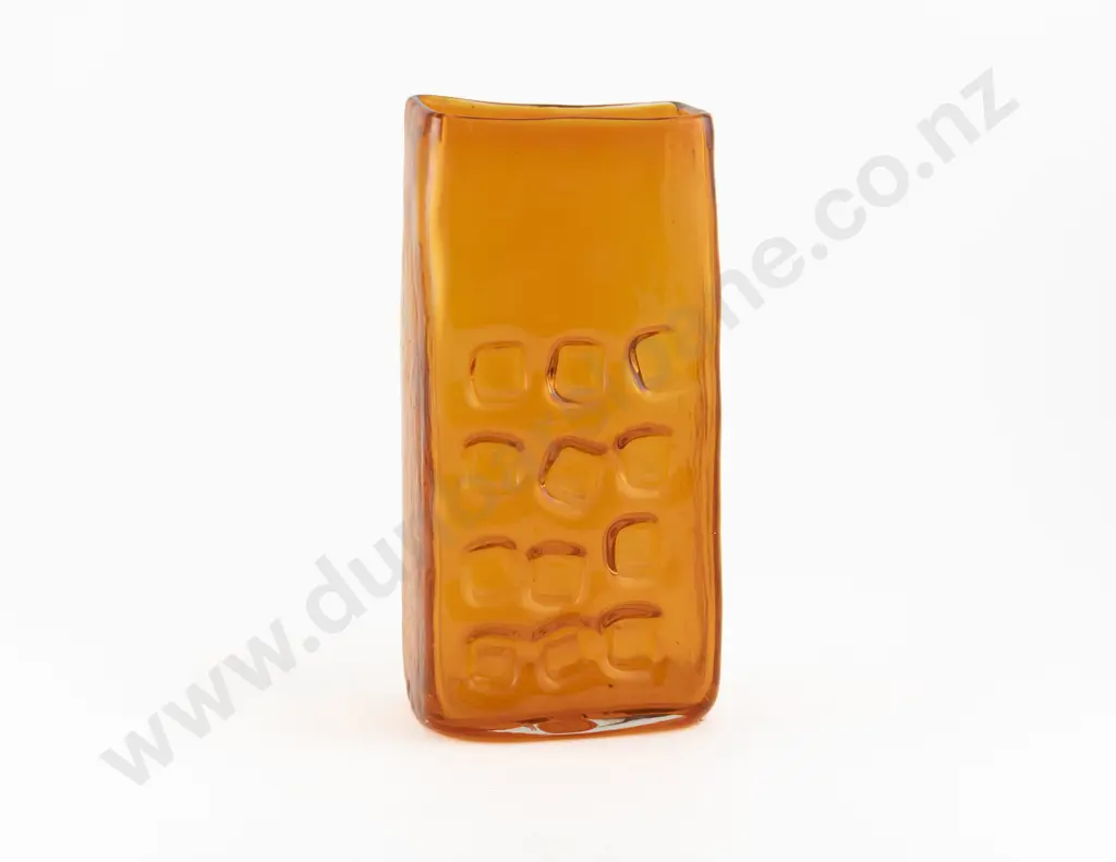 Whitefriars Nuts and Bolts Pattern Tangerine Vase Image 1++