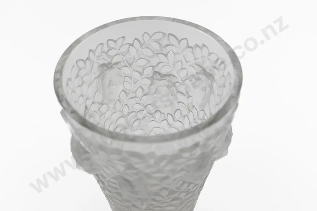 Rare Lalique "Silenes" Pattern Glass Vase Image 1++