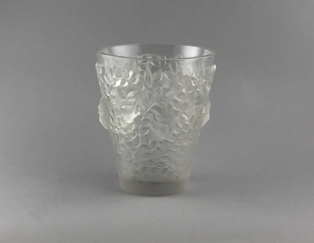 Rare Lalique "Silenes" Pattern Glass Vase Image 1++