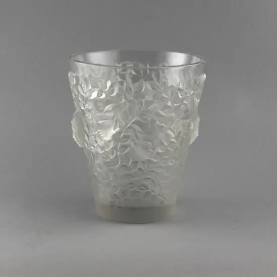Rare Lalique "Silenes" Pattern Glass Vase