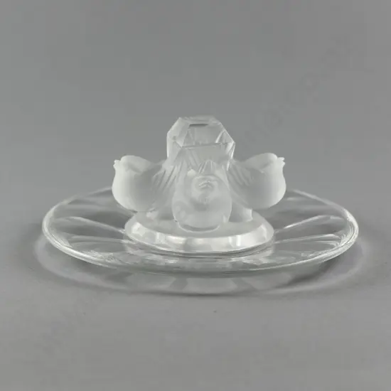 Modern Lalique Dish on Stand
