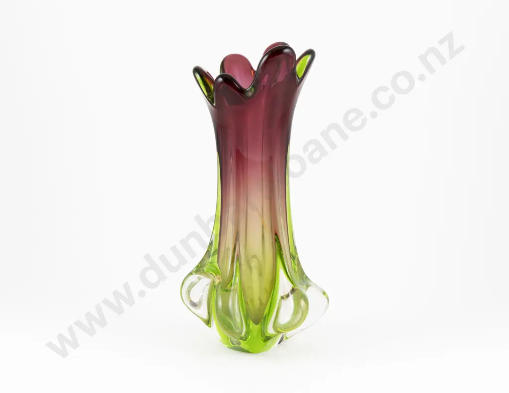 Vintage Murano Art Glass Vase Image 1++