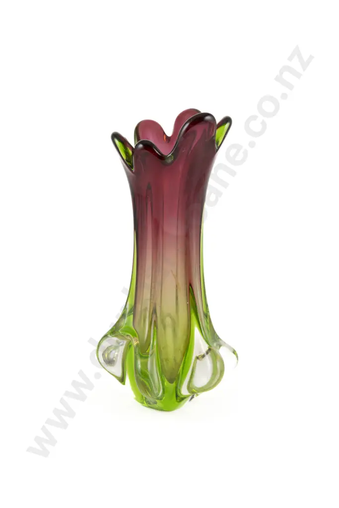 Vintage Murano Art Glass Vase Image 1++