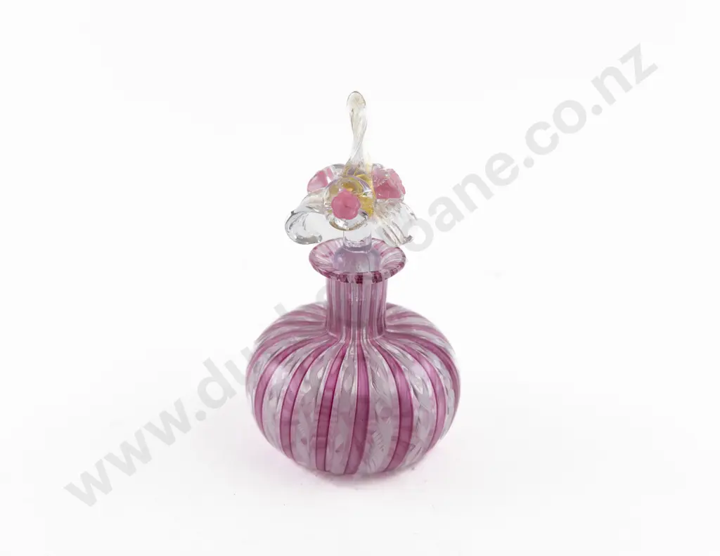 Venetian Glass Perfume Bottle & Stopper Image 1++