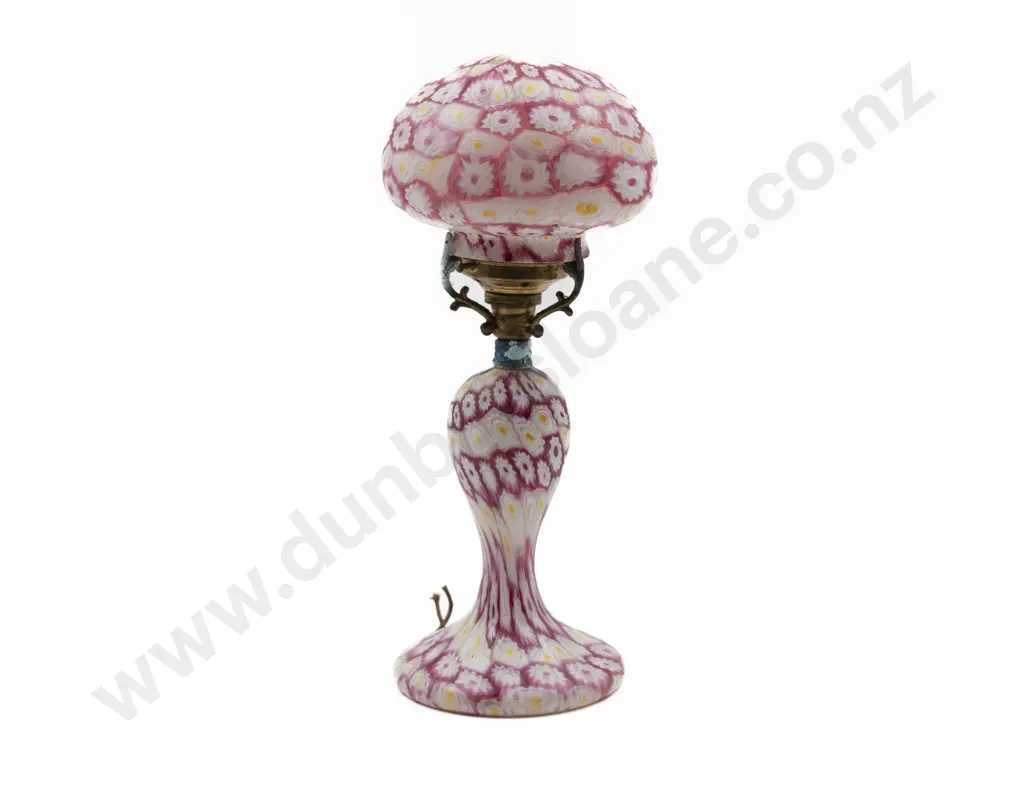 Vintage Italian Murano Milliefiori Mushroom Shape Lamp Image 1++